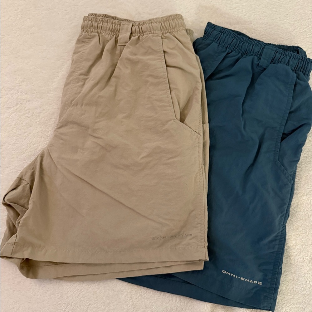 Columbia PFG Men’s Backcast Water Shorts 7” Set of 2